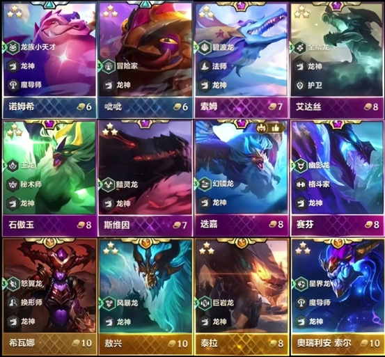 金铲铲四个龙王没羁绊，金铲铲之战s1龙王